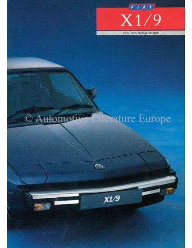 1988 FIAT X1/9 PROSPEKT ENGLISCH