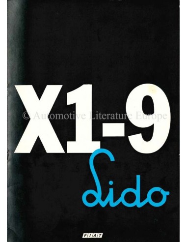 1981 FIAT X1/9 BROCHURE FRANS