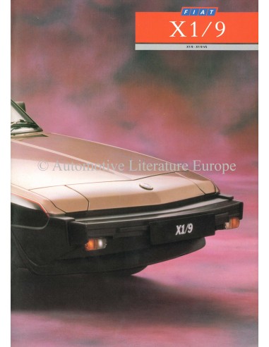 1987 FIAT X1/9 BROCHURE ENGLISH