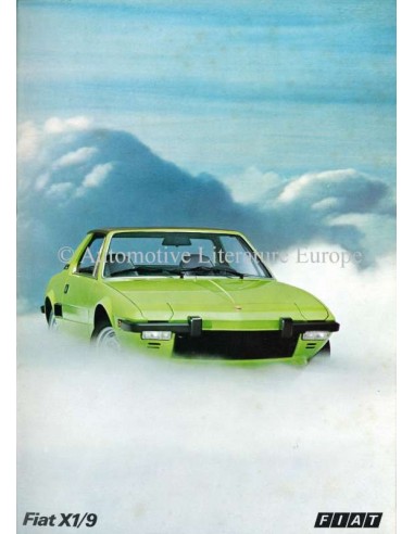 1973 FIAT X1/9 BROCHURE ENGELS