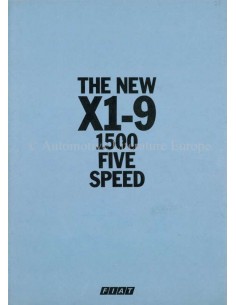1978 FIAT X1/9 1500 BROCHURE DUTCH