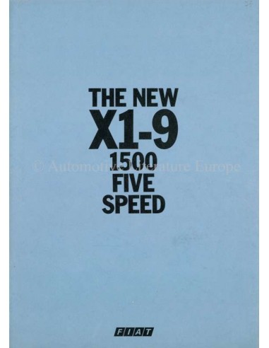 1978 FIAT X1/9 1500 BROCHURE NEDERLANDS