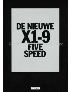 1978 FIAT X1/9 FIVE SPEED BROCHURE DUTCH