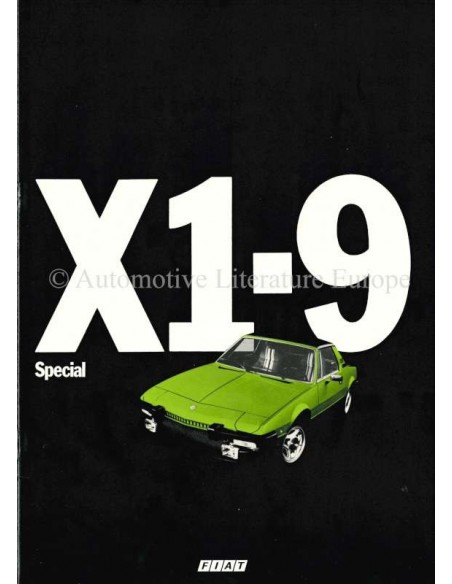 1978 FIAT X1/9 SPECIAL BROCHURE NEDERLANDS