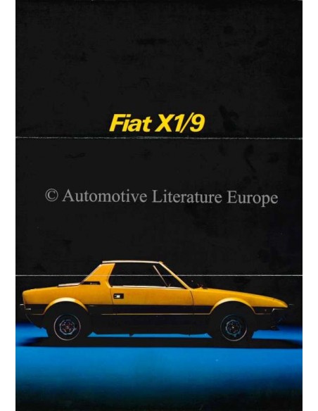 1973 FIAT X1/9 BROCHURE FRENCH