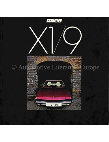 1982 FIAT X1/9 BROCHURE ENGELS