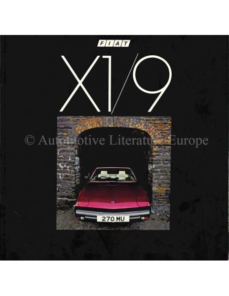1982 FIAT X1/9 BROCHURE ENGLISH