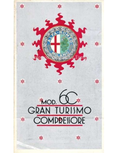 1931 ALFA ROMEO 6C GRAN TURISMO COMPRESSORE PROSPEKT FRANZÖSISCH