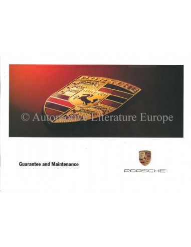 2002 PORSCHE BOXSTER 911 WARRANTY & MAINTENANCE ENGLISH