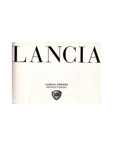 2002 LANCIA PHEDRA & CONNECT NAV+ INSTRUCTIEBOEK NEDERLANDS