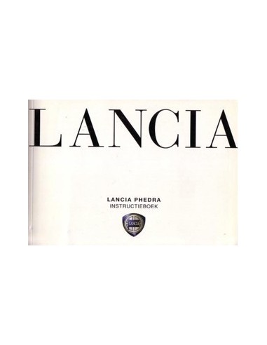 2002 LANCIA PHEDRA & CONNECT NAV+ INSTRUCTIEBOEK NEDERLANDS