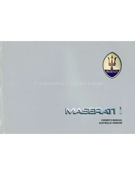 1988 MASERATI SPYDER I / BITURBO SI / 425I INSTRUCTIEBOEKJE ENGELS