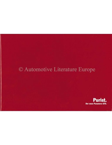 2011 PORSCHE PANAMERA GTS HARDCOVER PROSPEKT DEUTSCH