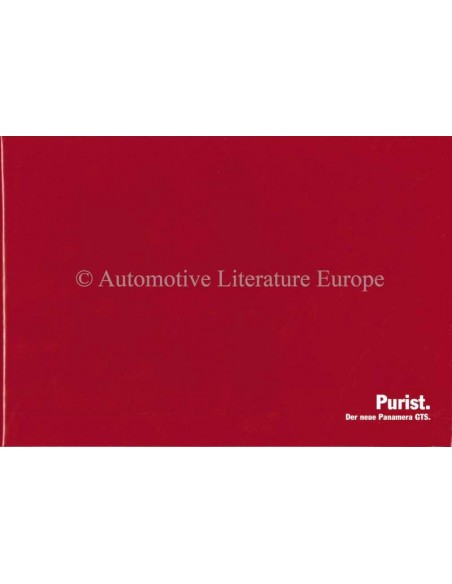 2011 PORSCHE PANAMERA GTS HARDCOVER BROCHURE DUITS
