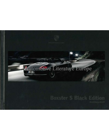 2012 PORSCHE BOXSTER S BLACK EDITION HARDCOVER PROSPEKT DEUTSCH