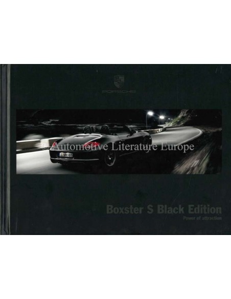 2012 PORSCHE BOXSTER S BLACK EDITION HARDCOVER BROCHURE ENGELS