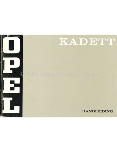 1971 OPEL KADETT OWNERS MANUAL DUTCH