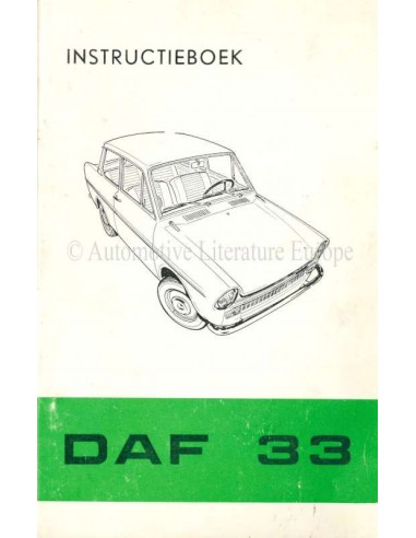 1971 DAF 33 ONWERS MANUAL DUTCH