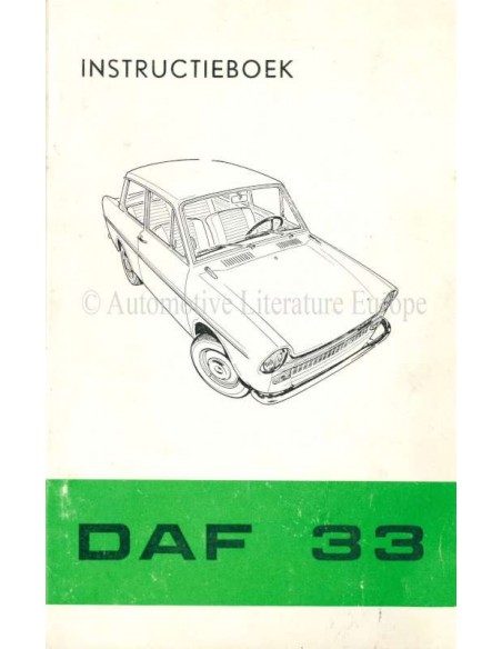 1971 DAF 33 INSTRUCTIEBOEKJE NEDERLANDS