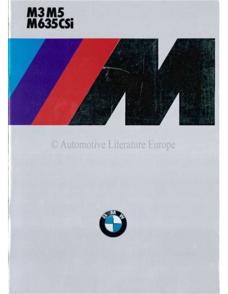 1986 BMW M3 M5 M 635 CSI BROCHURE GERMAN