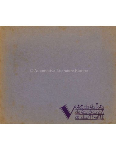 1926 BENJAMIN BROCHURE FRANS