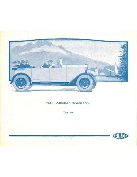 1926 BENJAMIN BROCHURE FRANS