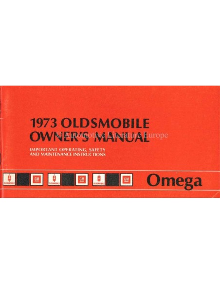1973 OLDSMOBILE OMEGA OWNERS MANUAL HANDBOOK ENGLISH