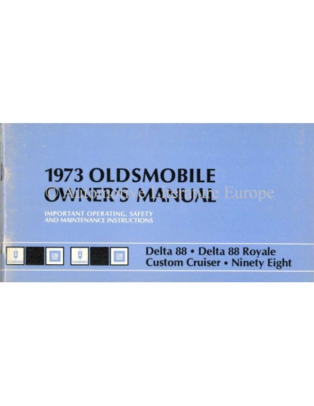 1973 OLDSMOBILE OWNERS MANUAL HANDBOOK ENGLISH
