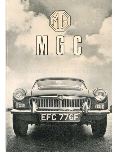 1969 MG MGC BETRIEBSANLEITUNG ENGLISCH
