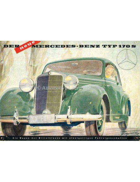 1950 MERCEDES BENZ 170S BROCHURE GERMAN
