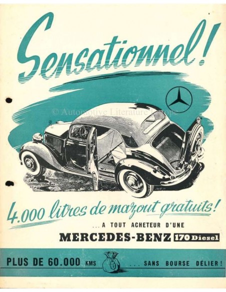 195X MERCEDES BENZ 170D PROSPEKT DEUTSCH