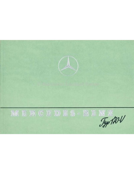 1940 MERCEDES BENZ 170V BROCHURE GERMAN