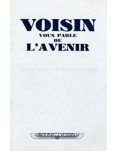 1936 VOISIN RANGE BROCHURE FRENCH