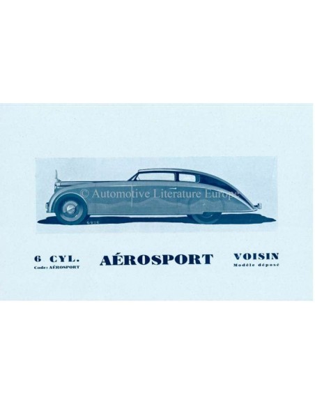 1936 VOISIN PROGRAMM PROSPEKT FRANZÖSISCH