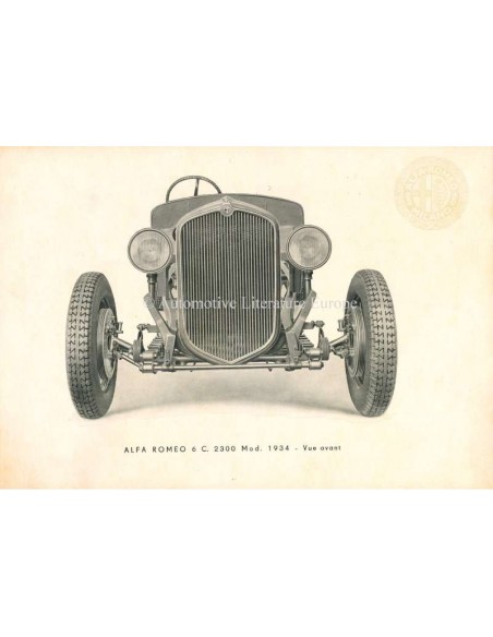 1934 ALFA ROMEO 6C 2300 TOURISME & GRAND TOURISME BROCHURE FRANS