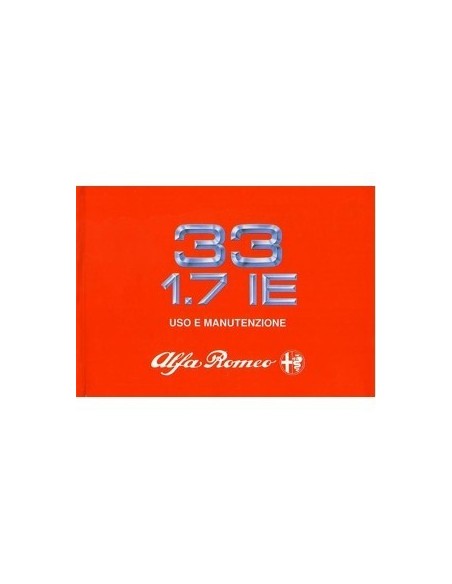 1989 ALFA ROMEO 33 1.7 INSTRUCTIEBOEKJE ITALIAANS