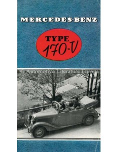 1937 MERCEDES BENZ 170V PROSPEKT NIEDERLÄNDISCH