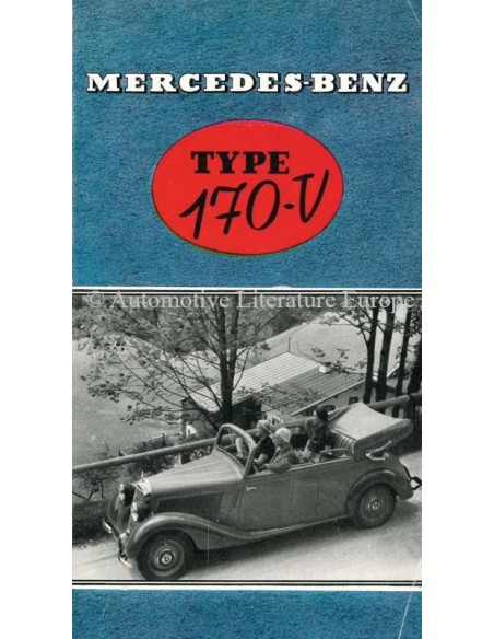 1937 MERCEDES BENZ 170V BROCHURE DUTCH