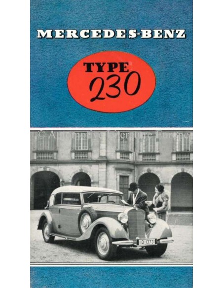 1937 MERCEDES BENZ 230 BROCHURE DUTCH