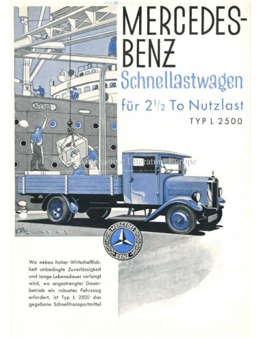 1930 MERCEDES BENZ L 2500 PROSPEKT DEUTSCH
