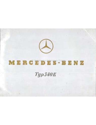 1938 MERCEDES BENZ 540K BROCHURE DUITS