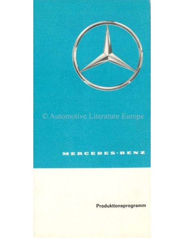 1961 MERCEDES BENZ RANGE BROCHURE GERMAN
