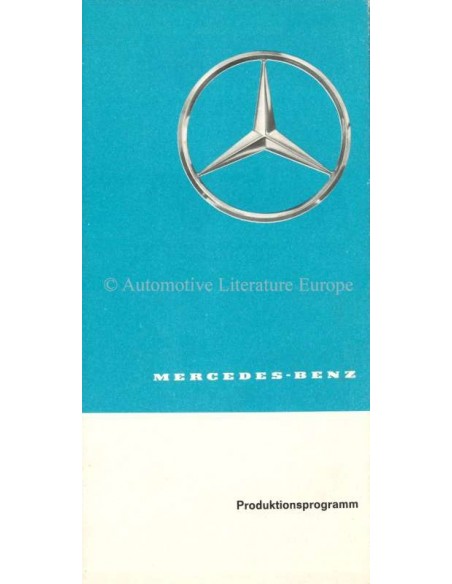 1961 MERCEDES BENZ PRODUKTIONSPROGRAMM BROCHURE DUITS