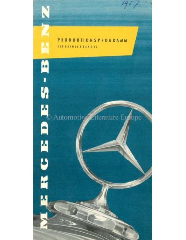1957 MERCEDES BENZ PRODUKTIONSPROGRAMM BROCHURE DUITS