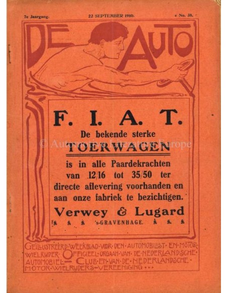 1910 DE AUTO MAGAZINE 38 DUTCH