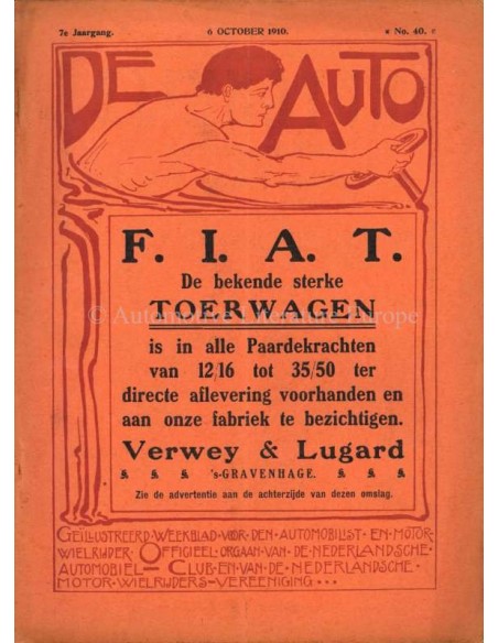 1910 DE AUTO MAGAZINE 40 DUTCH