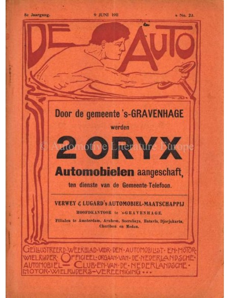 1911 DE AUTO MAGAZIN 23 NIEDERLÄNDISCH