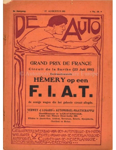 1911 DE AUTO MAGAZIN 33 NIEDERLÄNDISCH