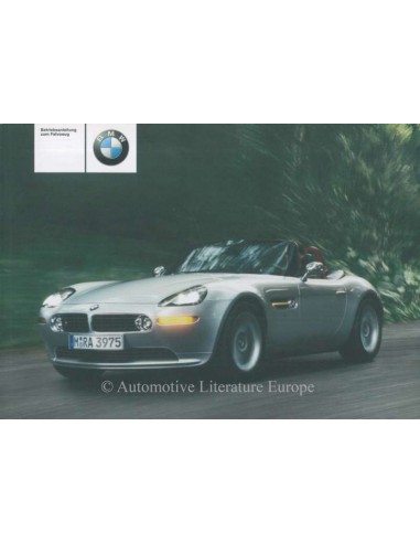 2002 BMW Z8 OWNERS MANUAL GERMAN