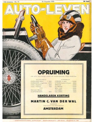 1922 AUTO-LEVEN MAGAZIN 34 NIEDERLÄNDISCH